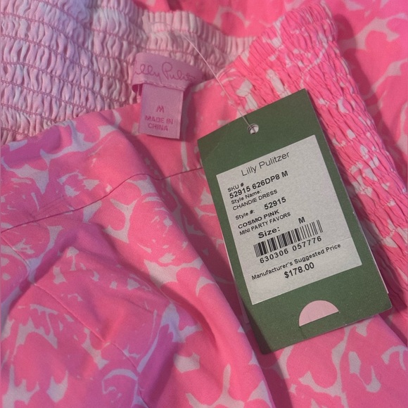 Lilly Pulitzer Chandie Pink Strapless Dress NWT - Picture 4 of 5